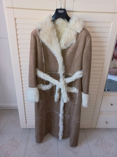Cappotto montone donna marrone - montone,